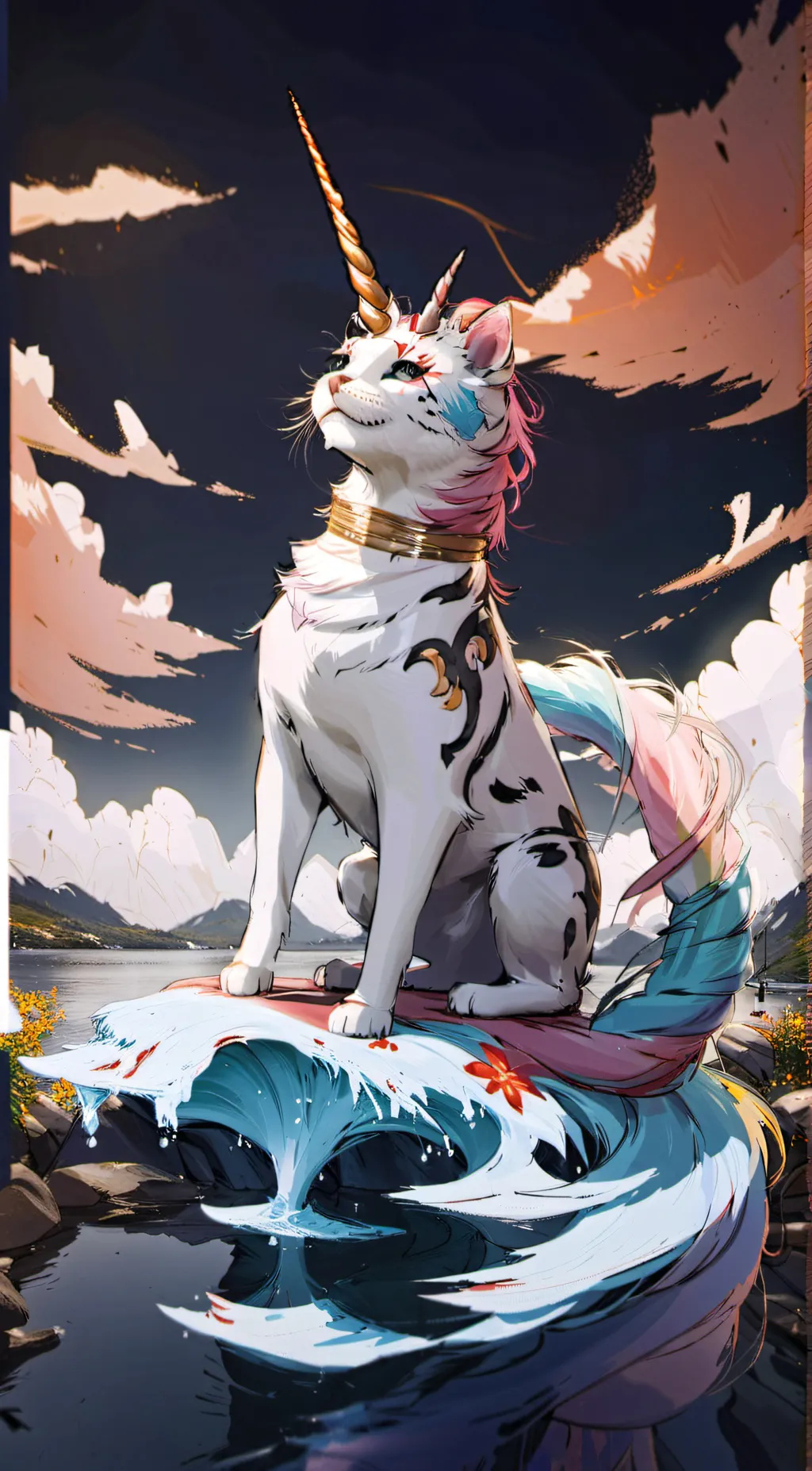 ai character: kitten  background
