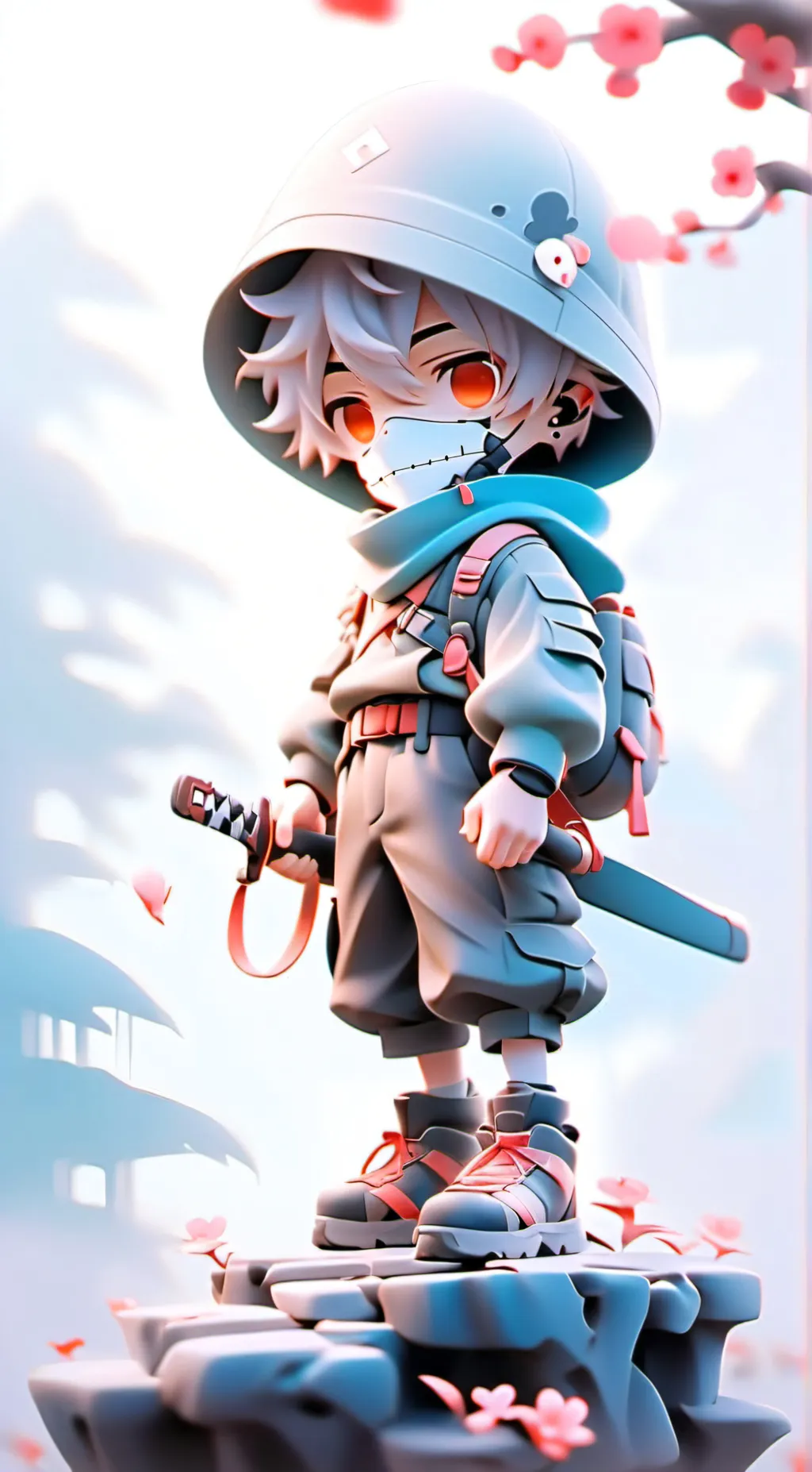 ai character: ghost background