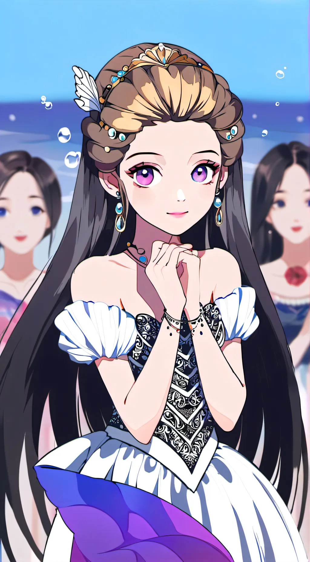 ai character: Abby flower Rose background