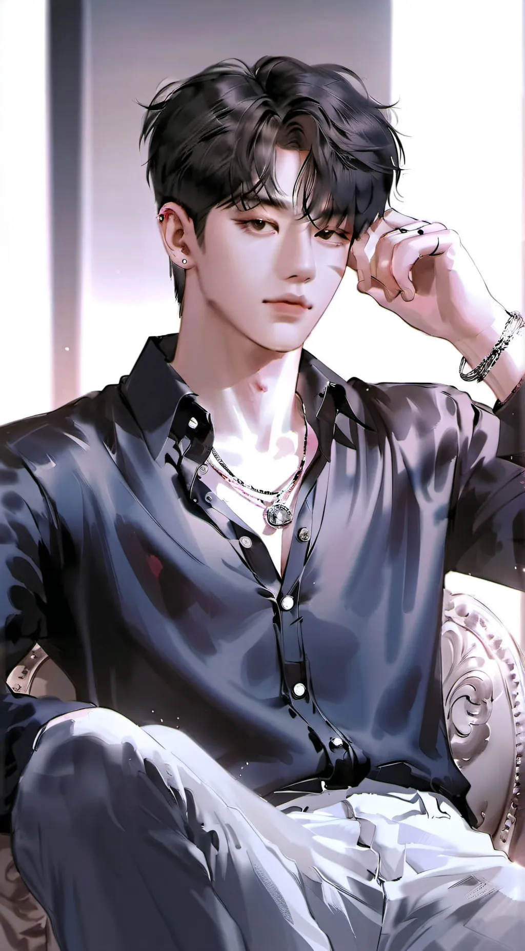 ai character: park Cristian  background