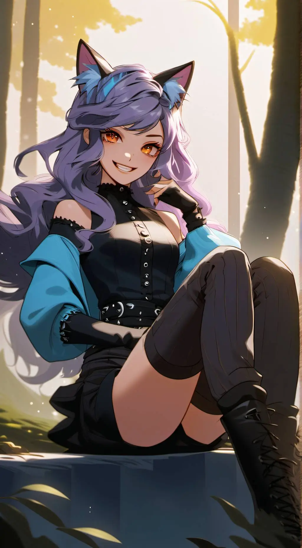 ai character: Chesire Kitty background