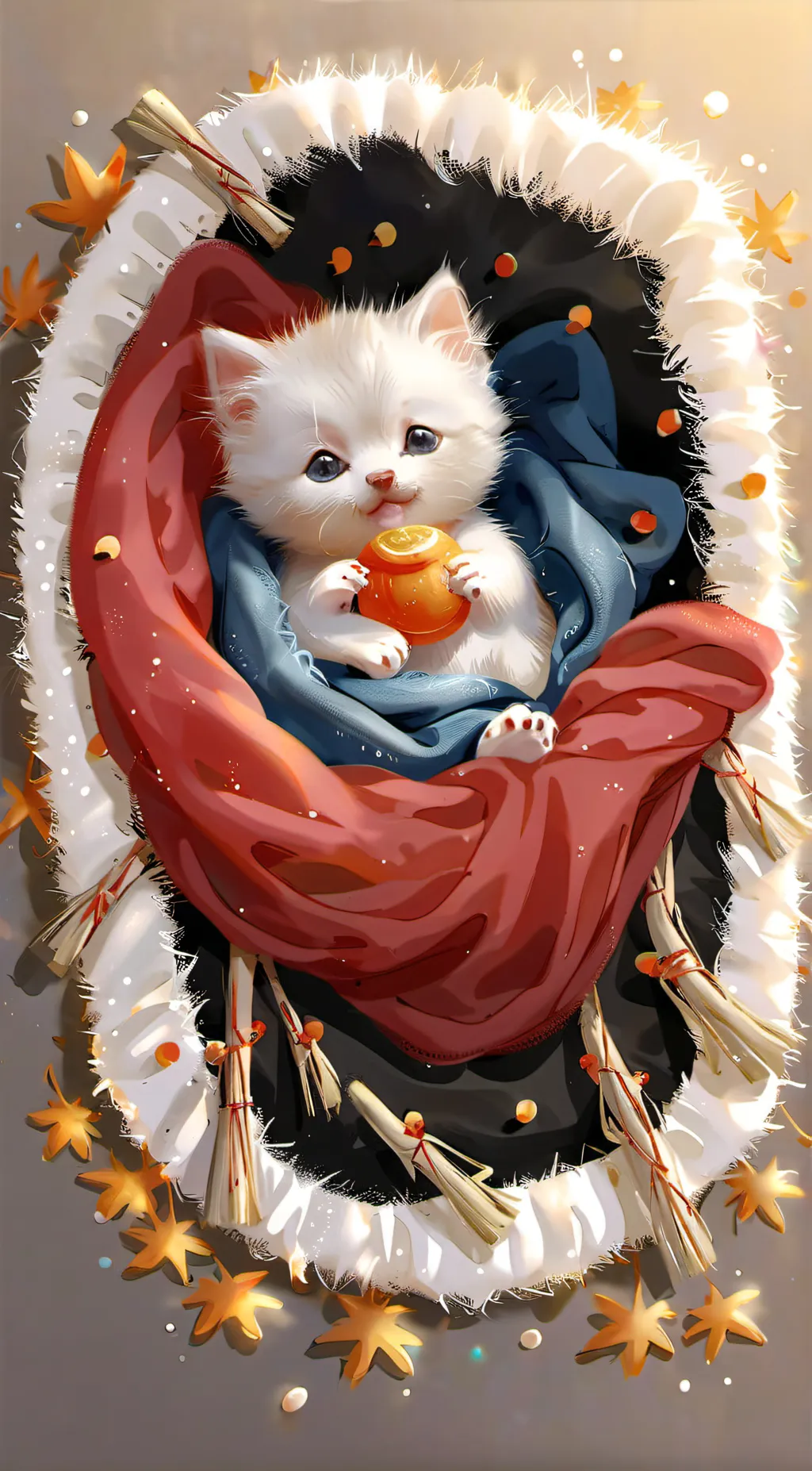 ai character: kitten  background