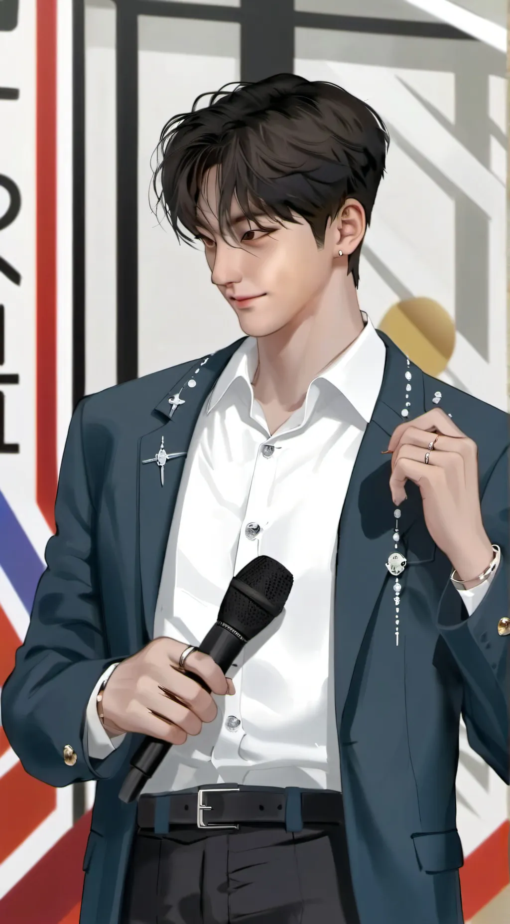 ai character:  V Kim Tae Young background