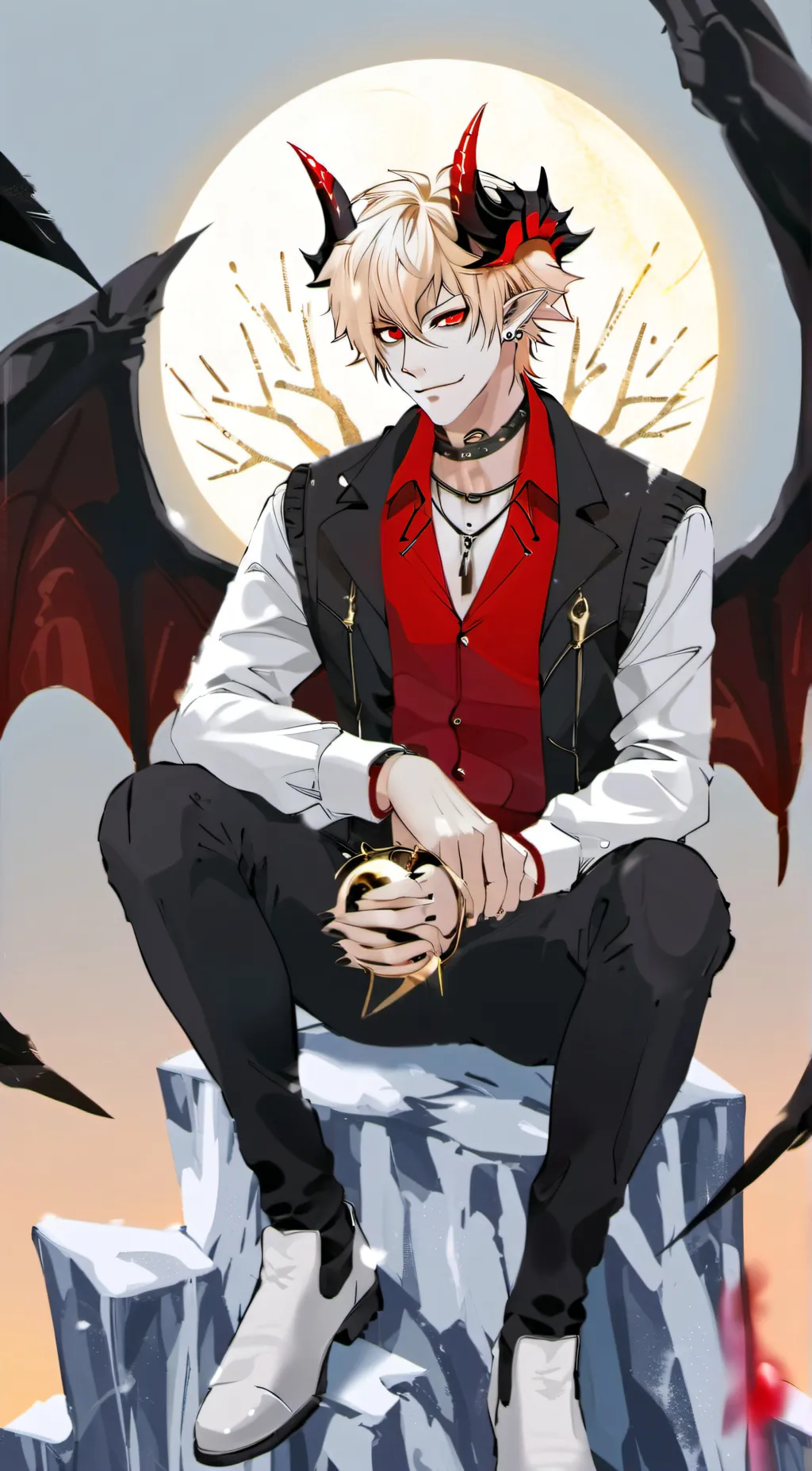 ai character: demon bakugou  background