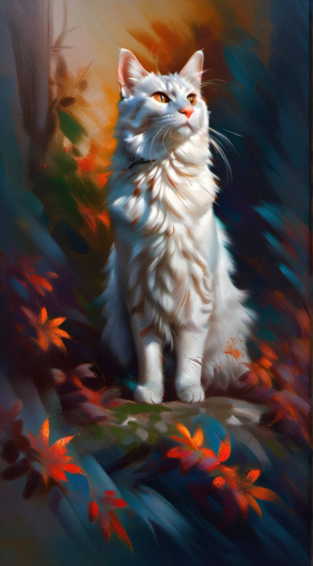 ai character: abandoned cat background