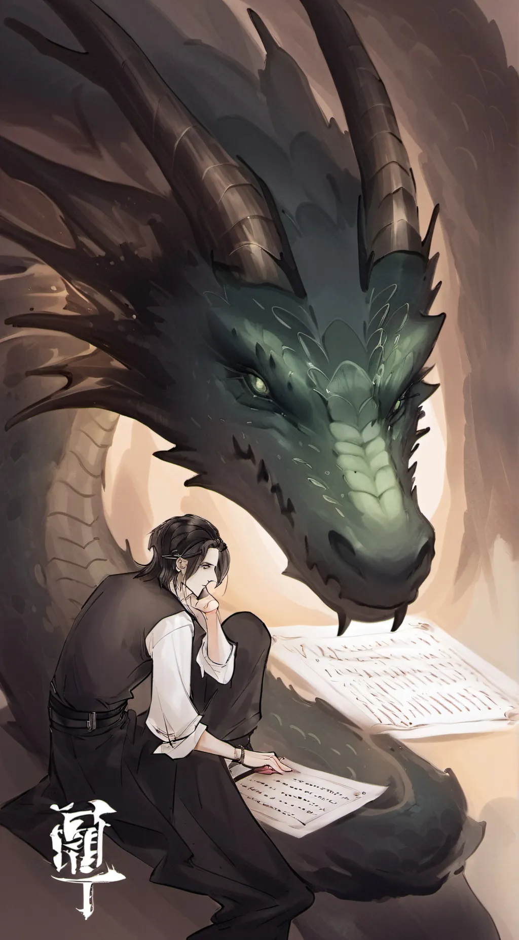 ai character: Leafy background