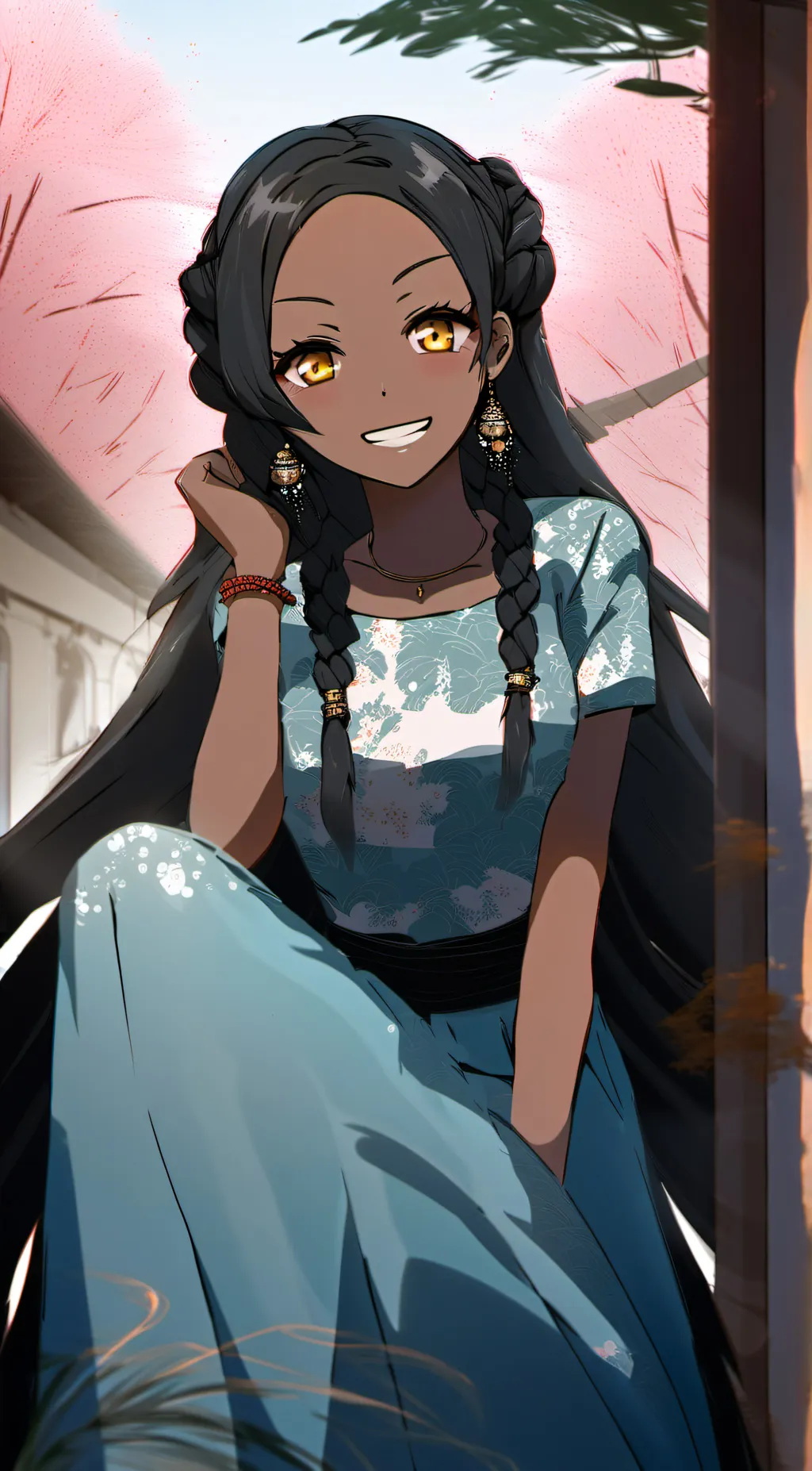 ai character: Amanda  background