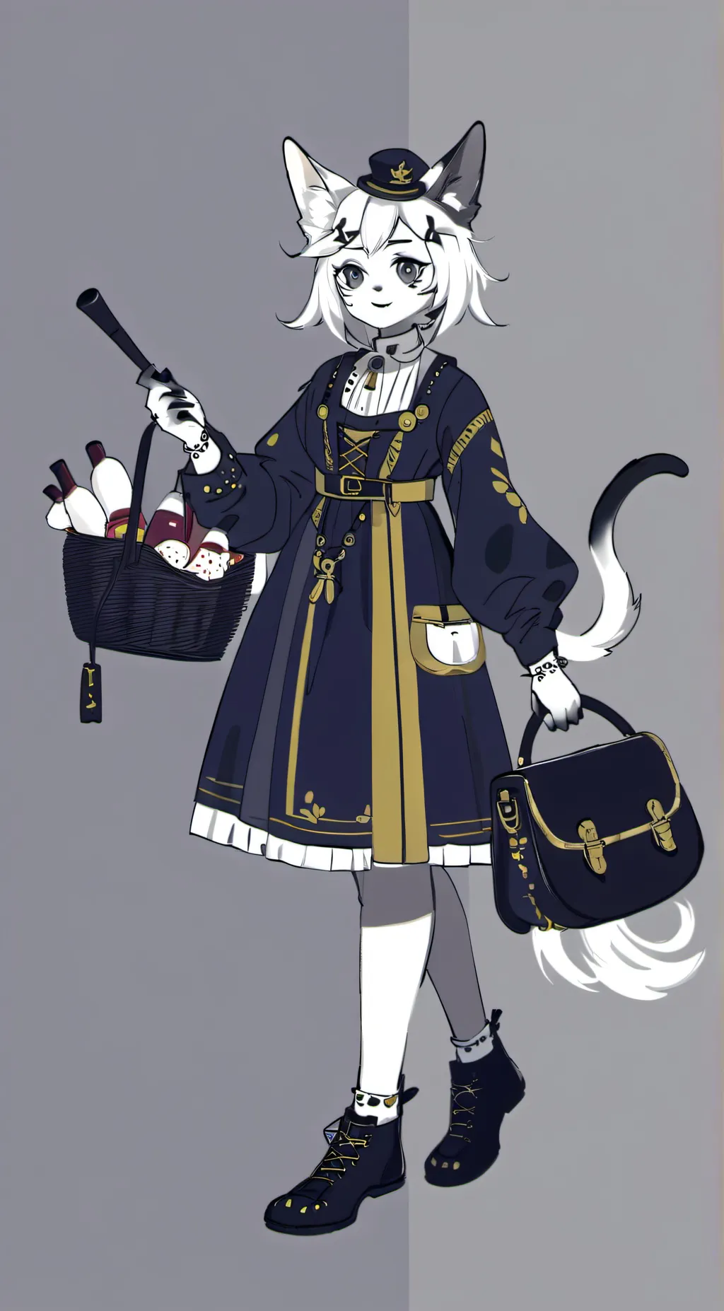 ai character: catfeine dogpress background