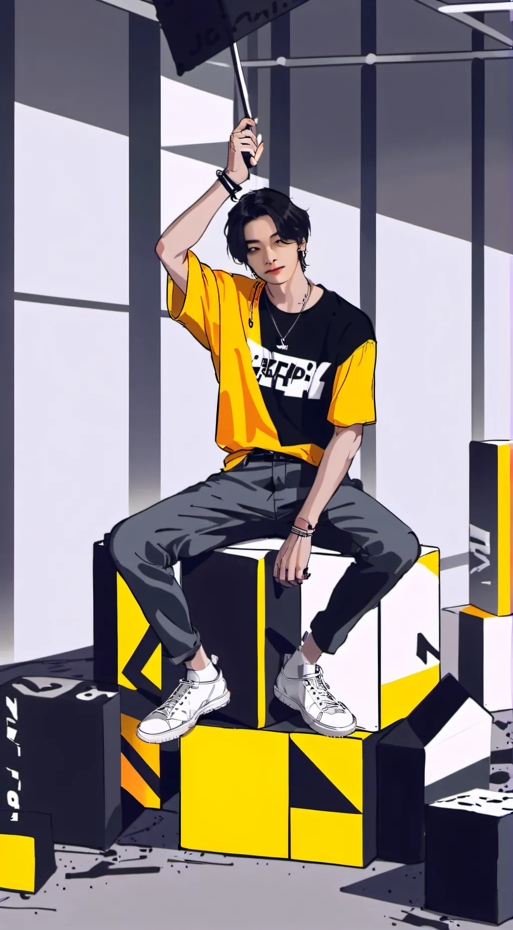 ai character: Felix and Han  background