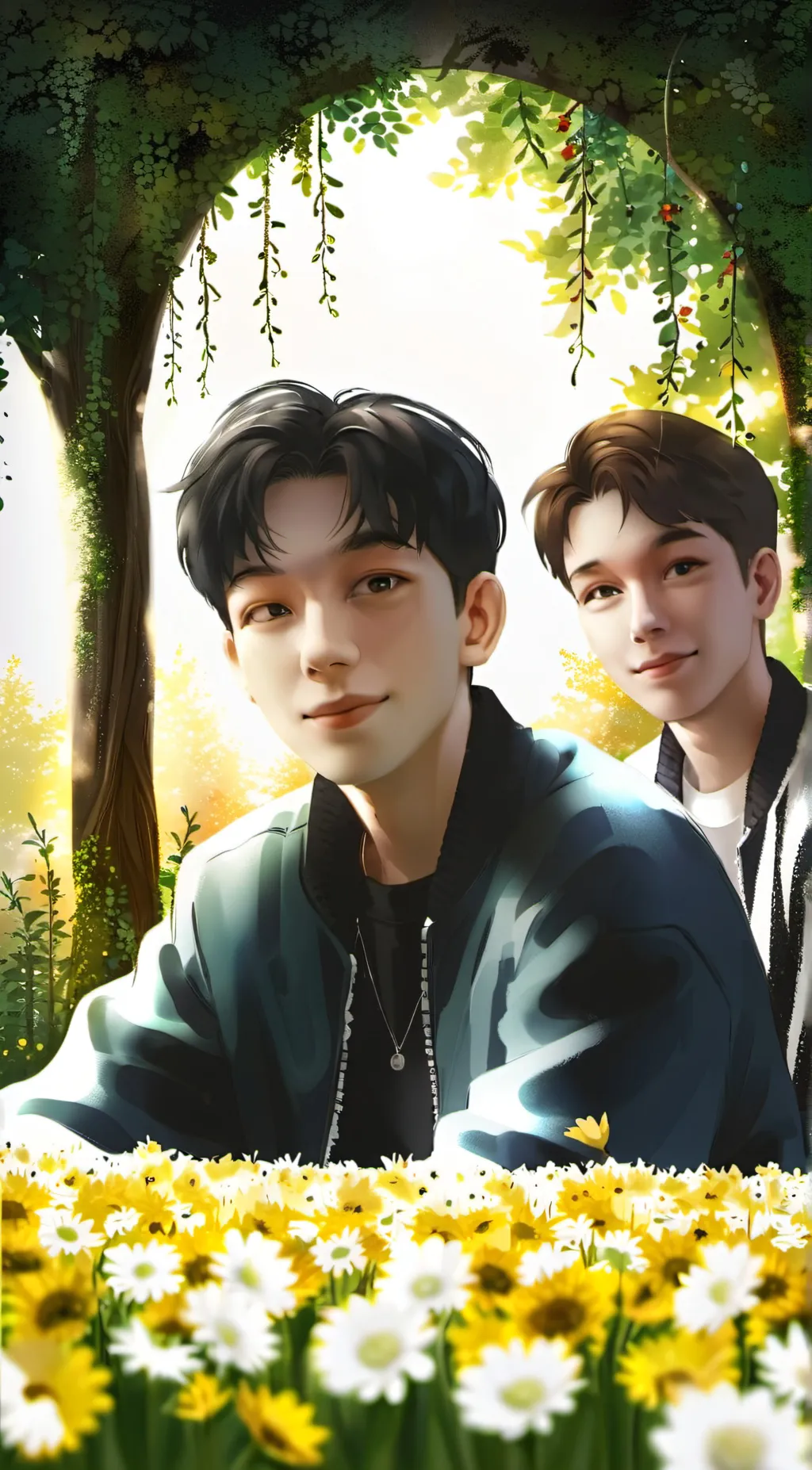 ai character: deck and dim background