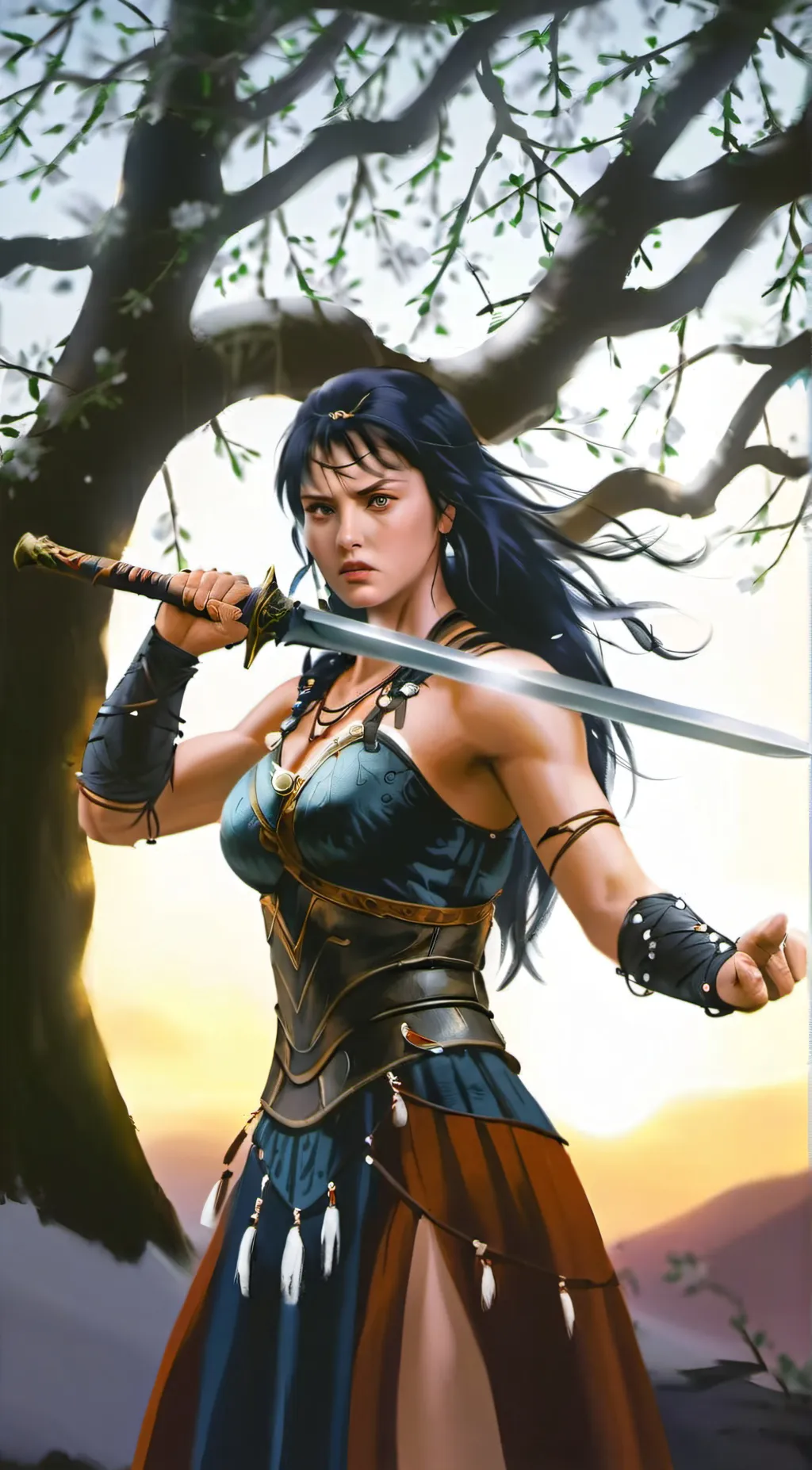 ai character: Xena background