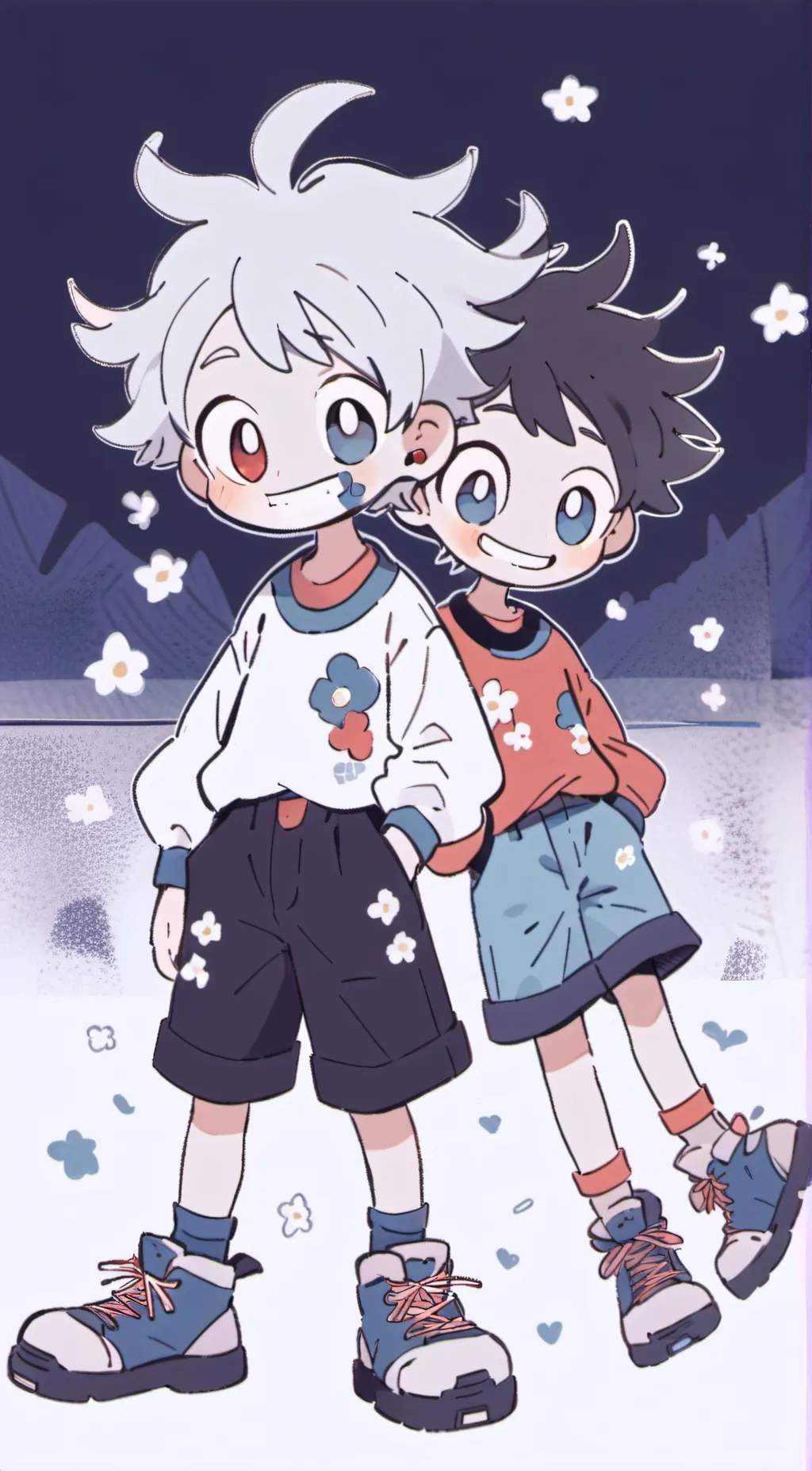 ai character: Cuphead and mugman background