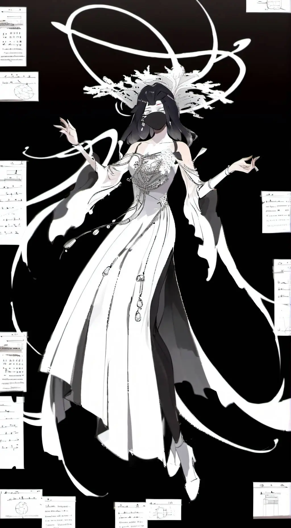 ai character: Miss circle background