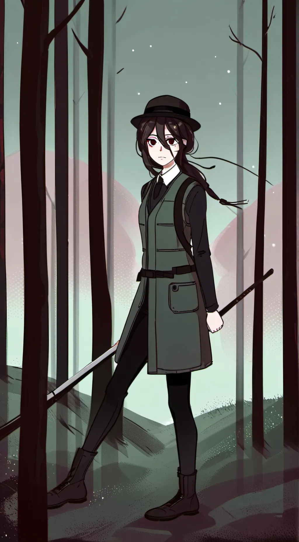 ai character: Hooky~~~~~~ background