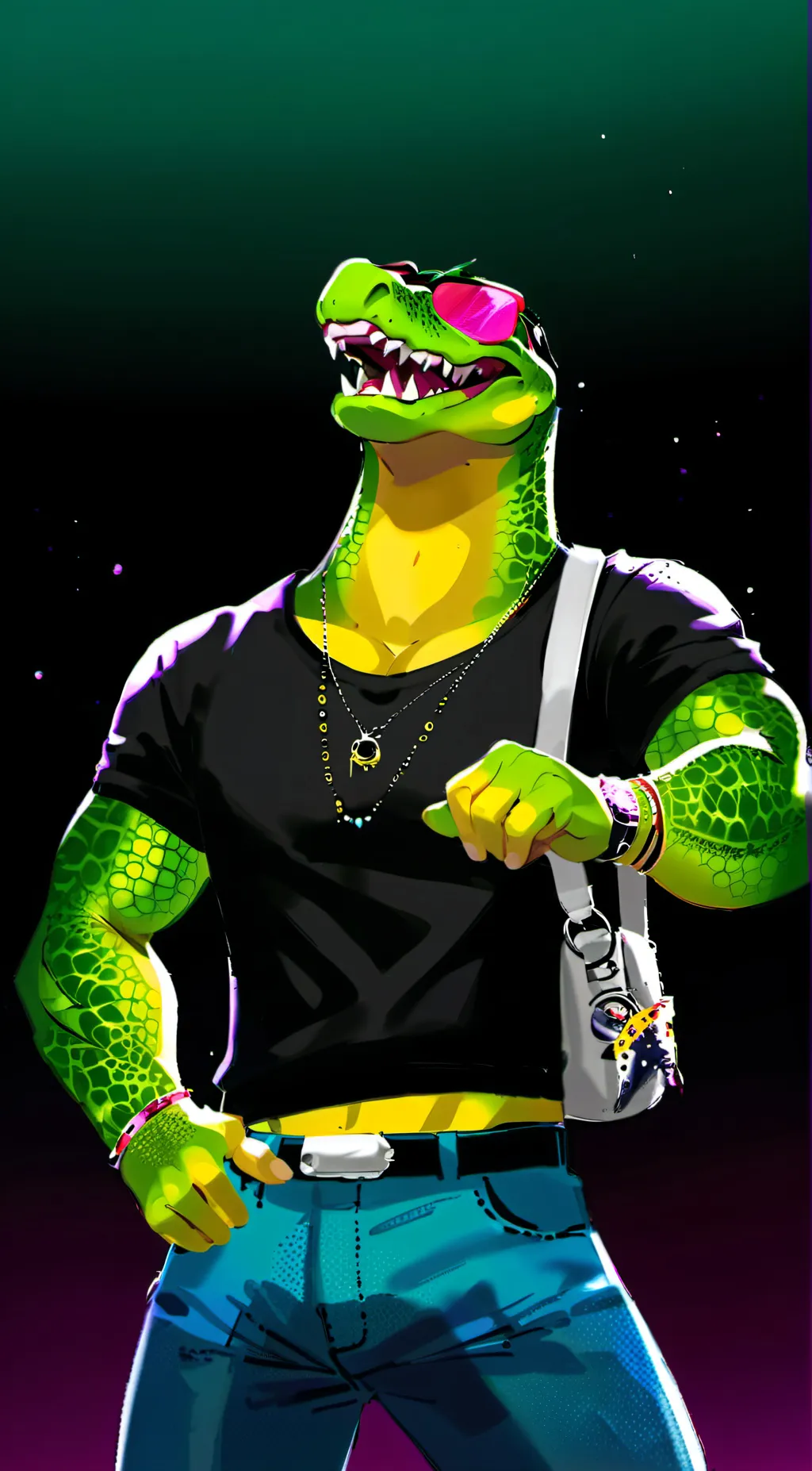ai character: Monty Gator  background