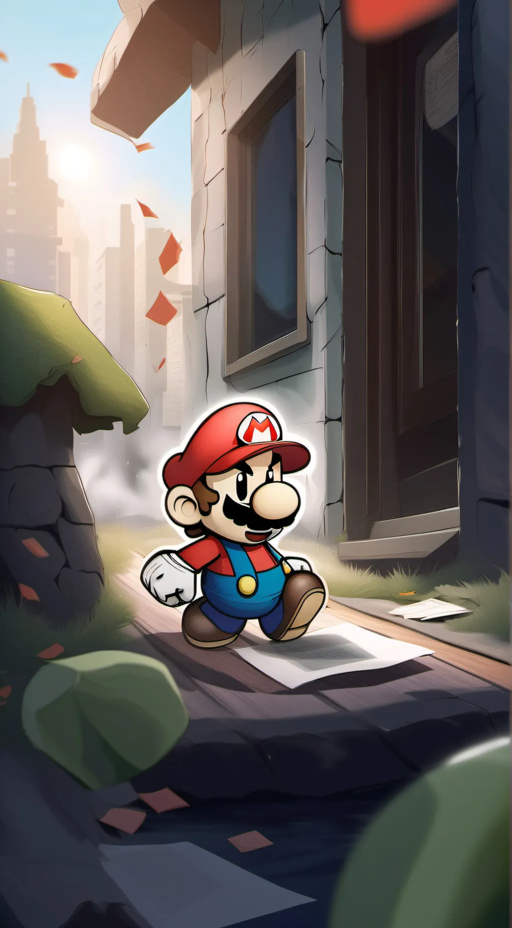 ai character: paper mario background