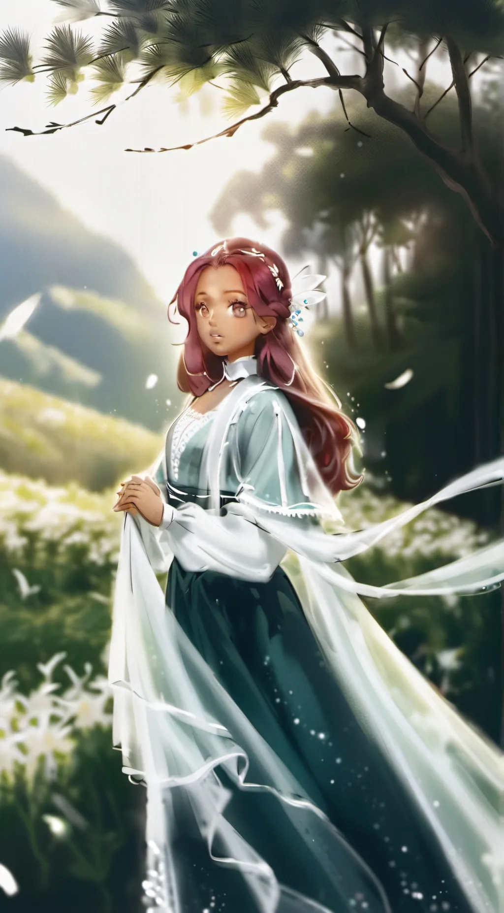 ai character: Angel  background