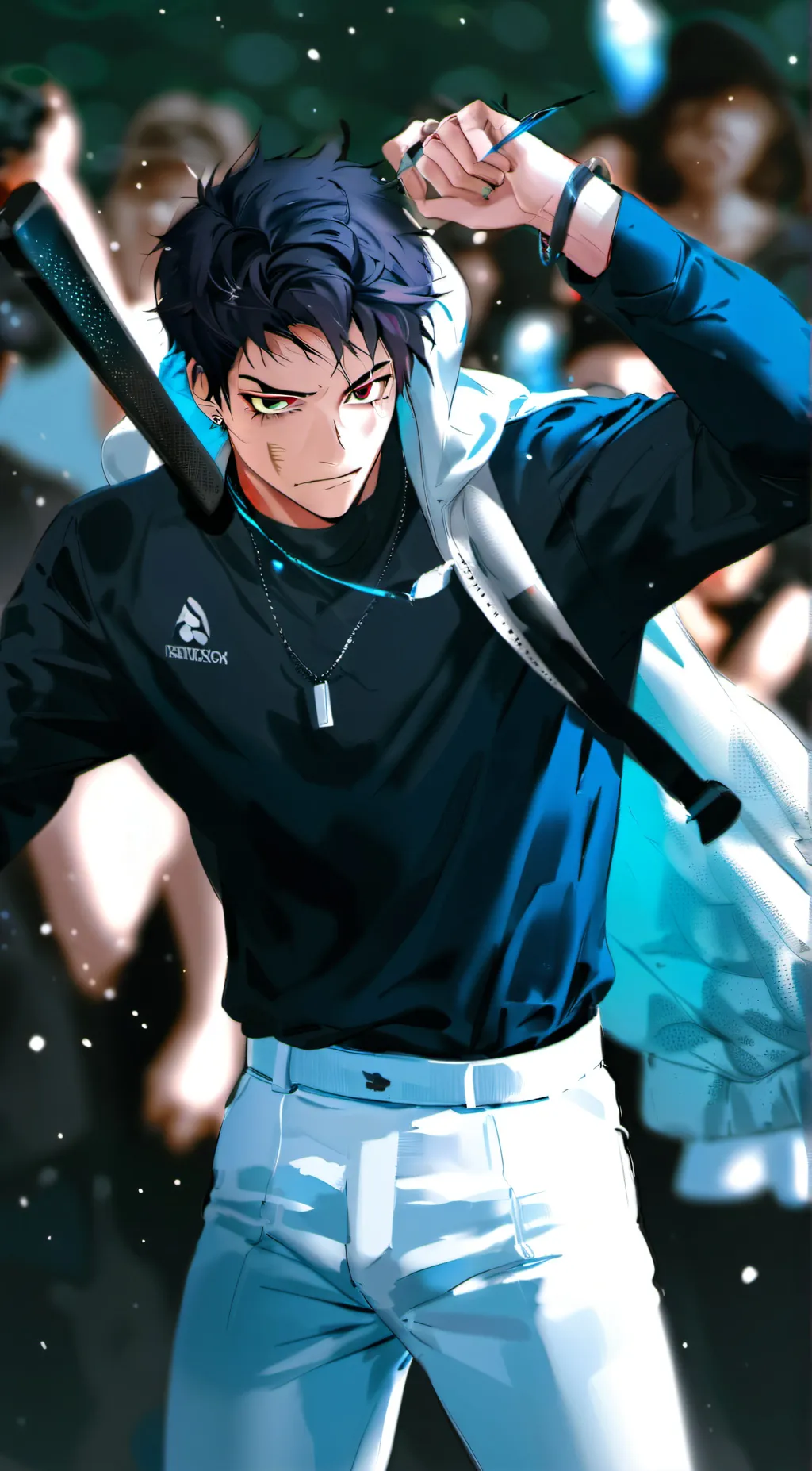 ai character: hero killer stain  background