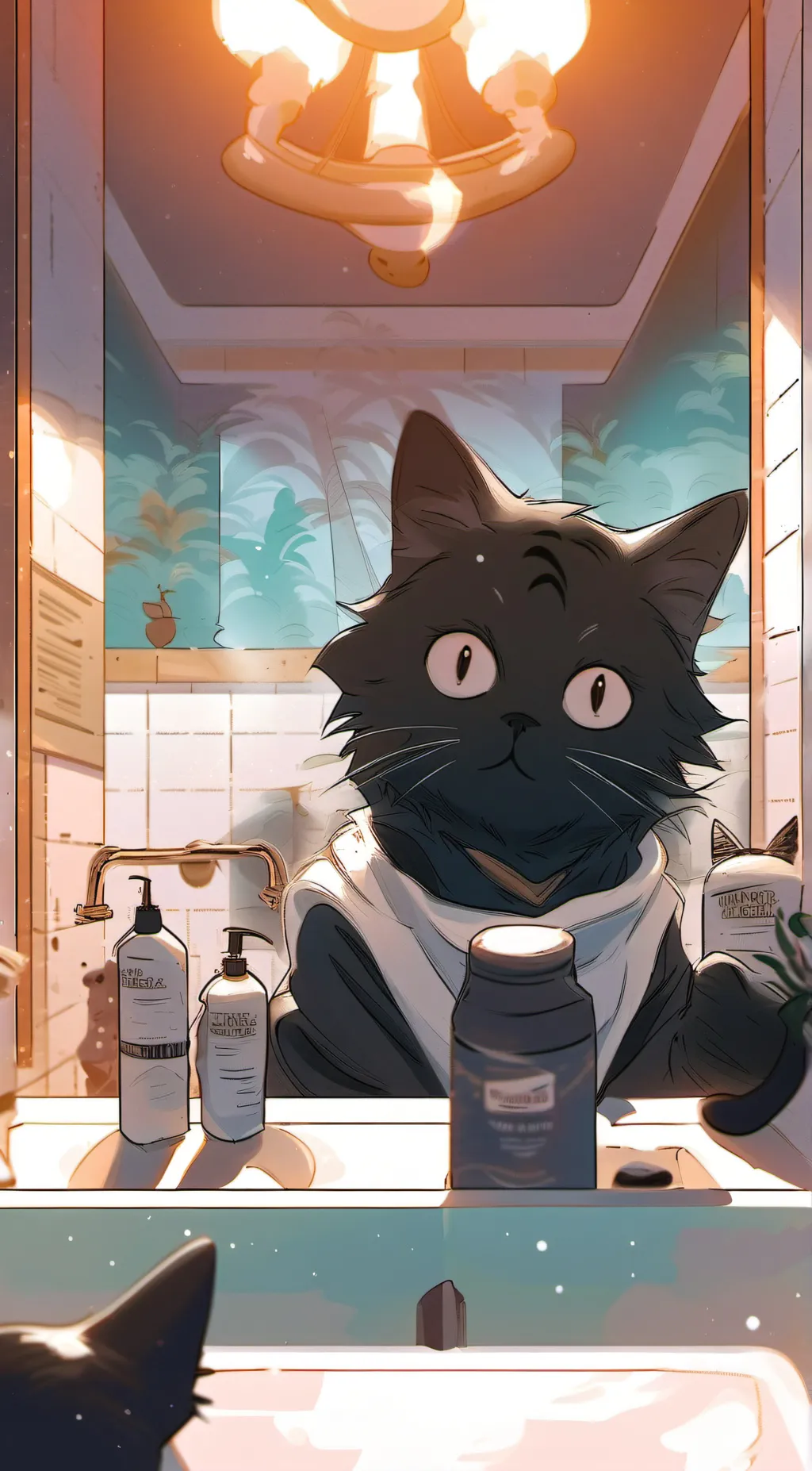 ai character: SHAMPOO MEME background