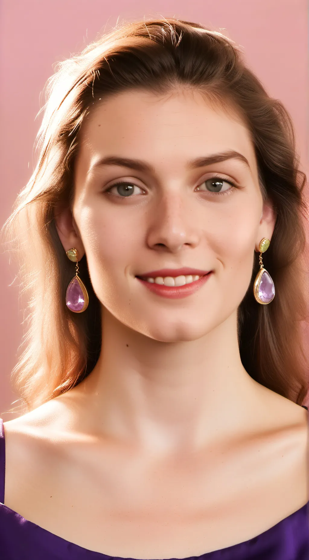 ai character: Violet background