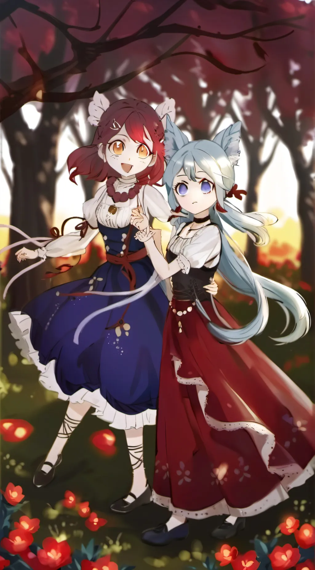 ai character: girl clowny  background