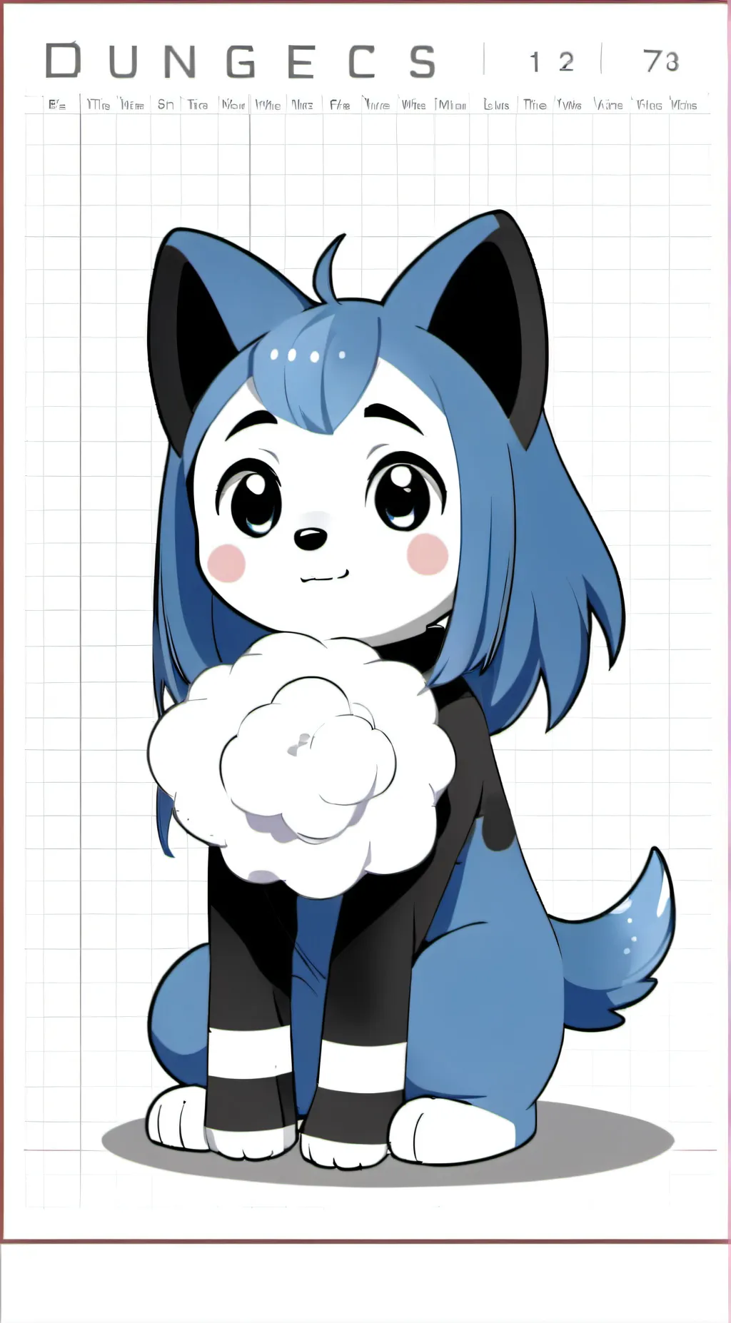 ai character: Bluey background
