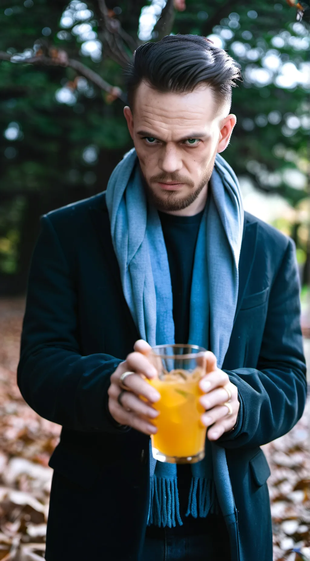 ai character: bald stranger  background