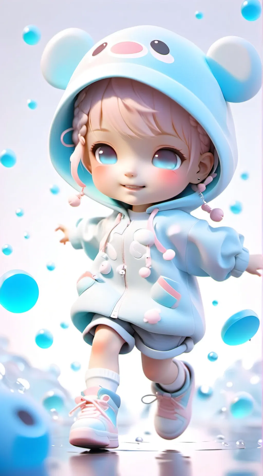 ai character: winter background