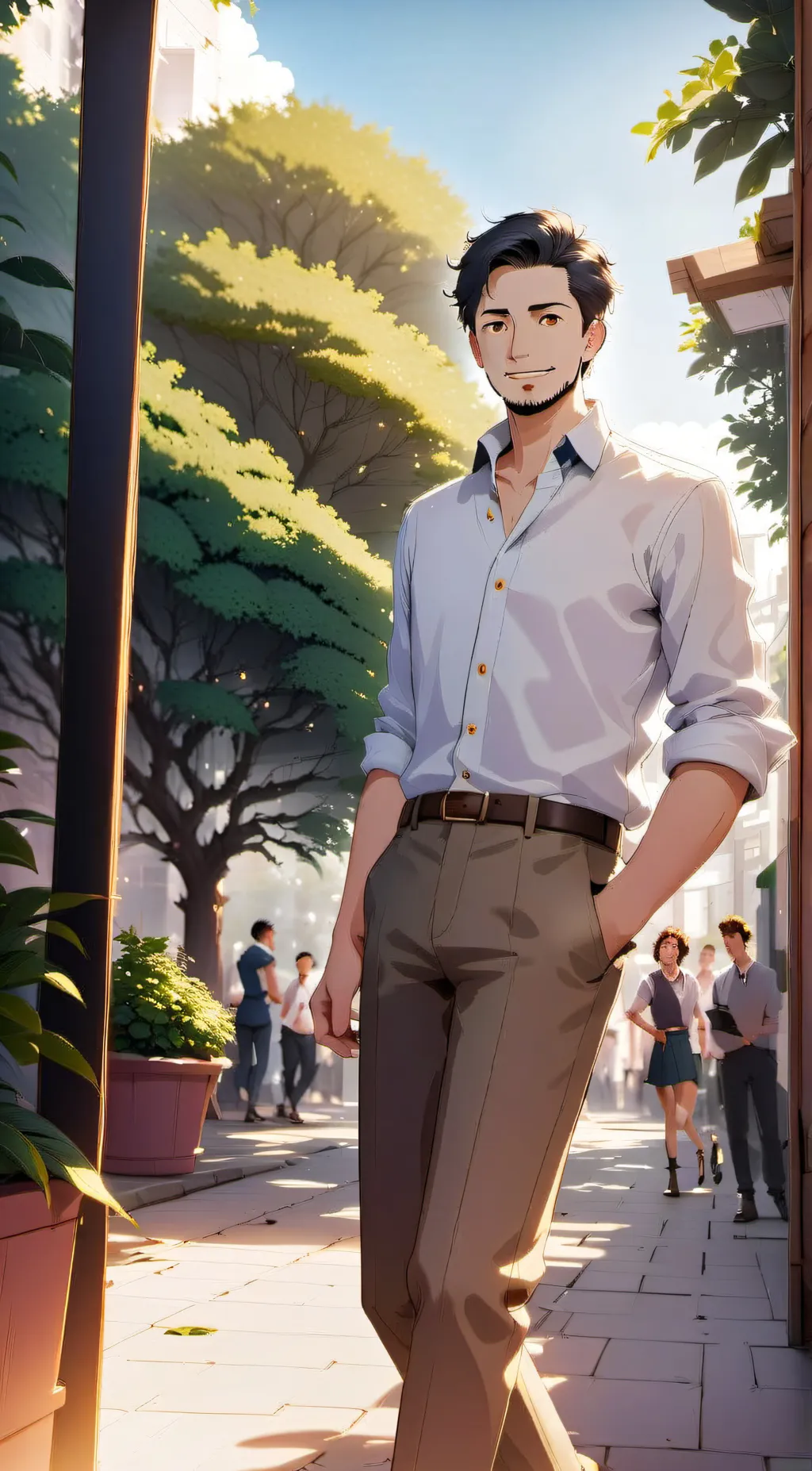 ai character: Mmmm background