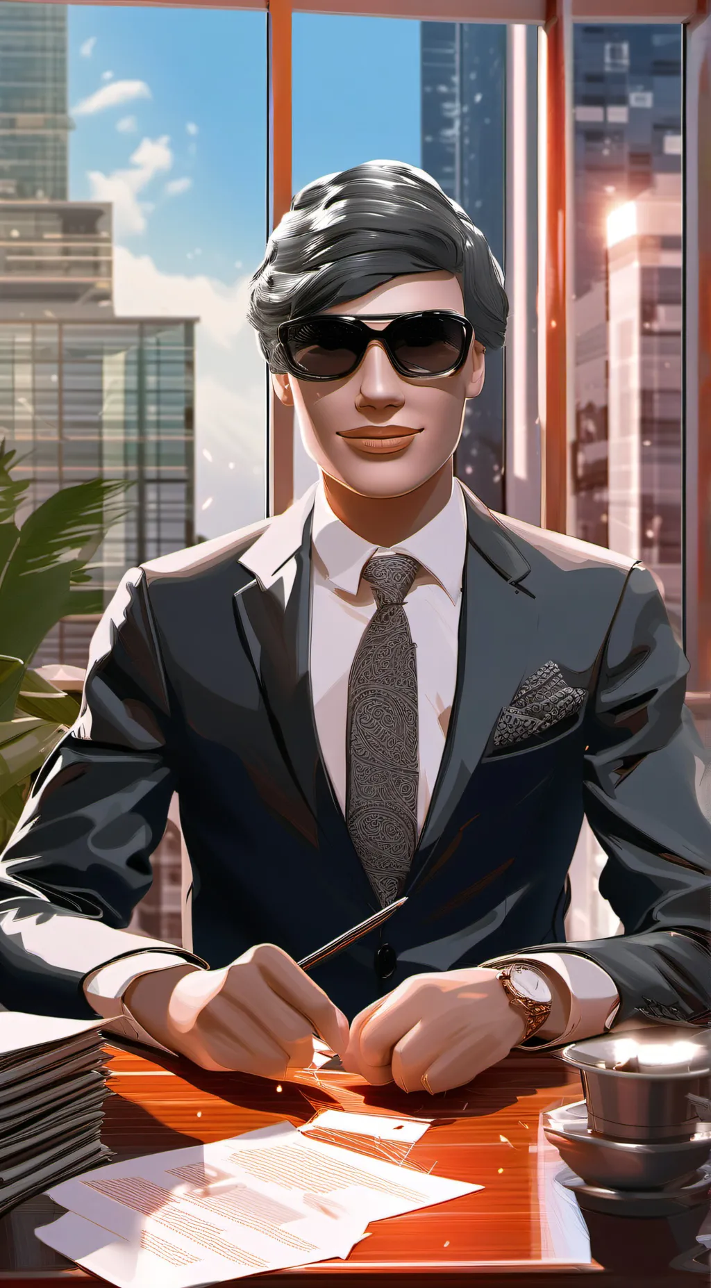 ai character: Kazama background