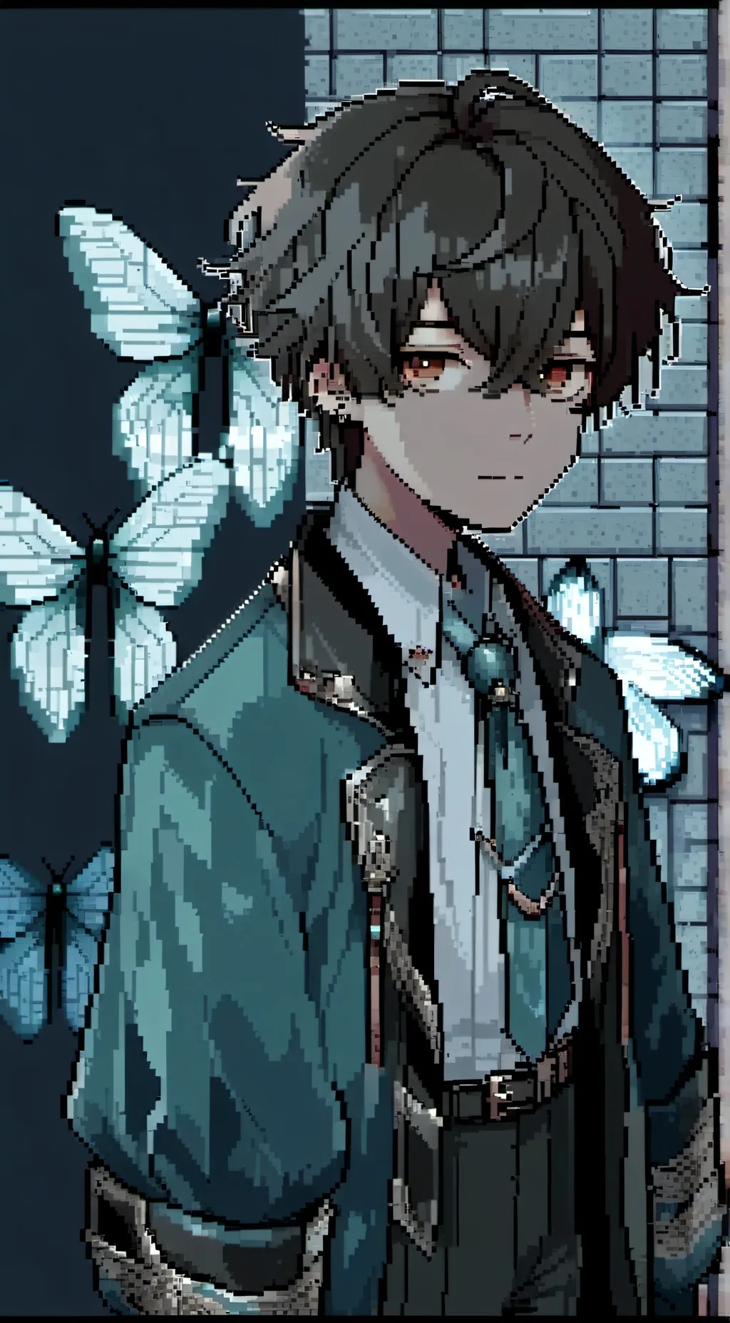 ai character: Mossy background