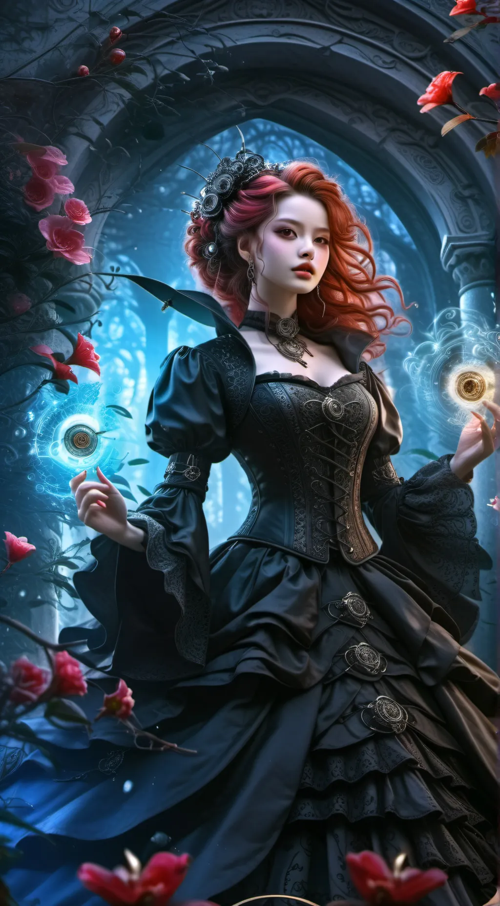 ai character: ginger background