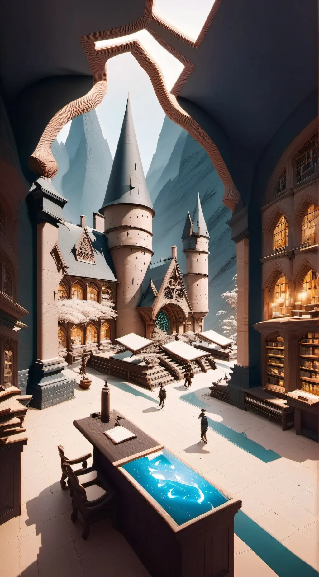 ai character: Hogwarts background