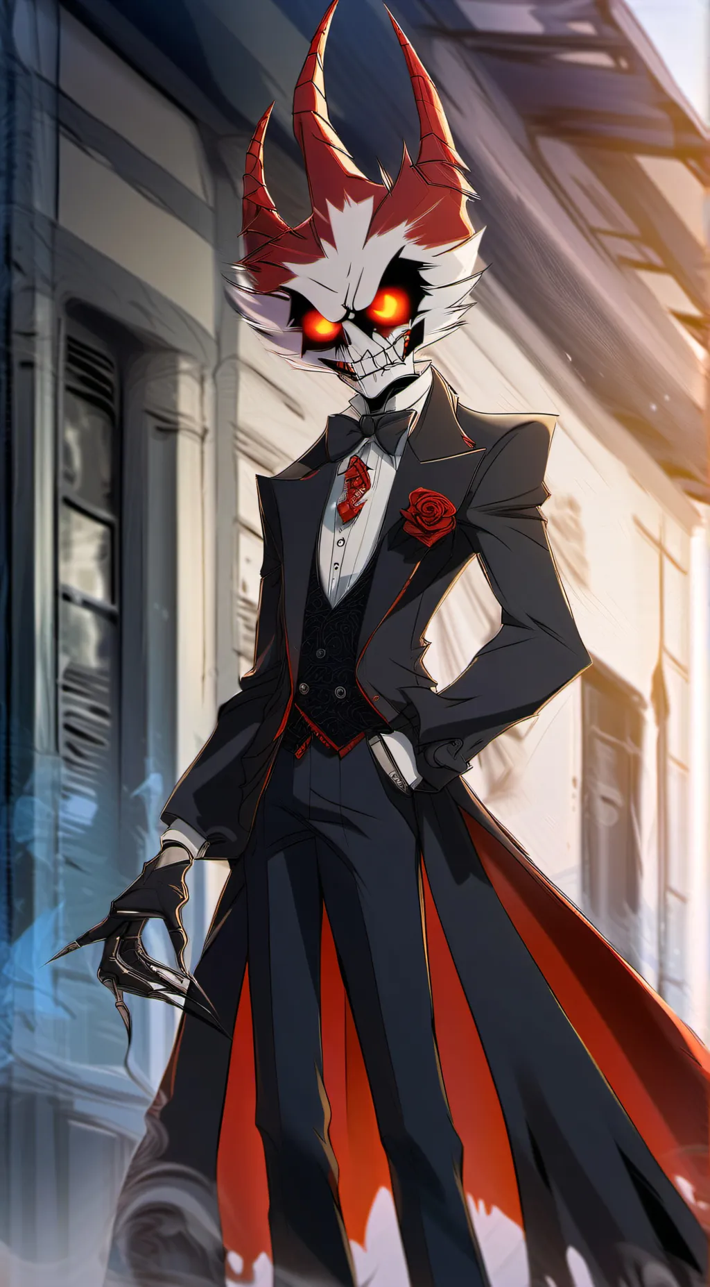 ai character: alastor x lucifer background
