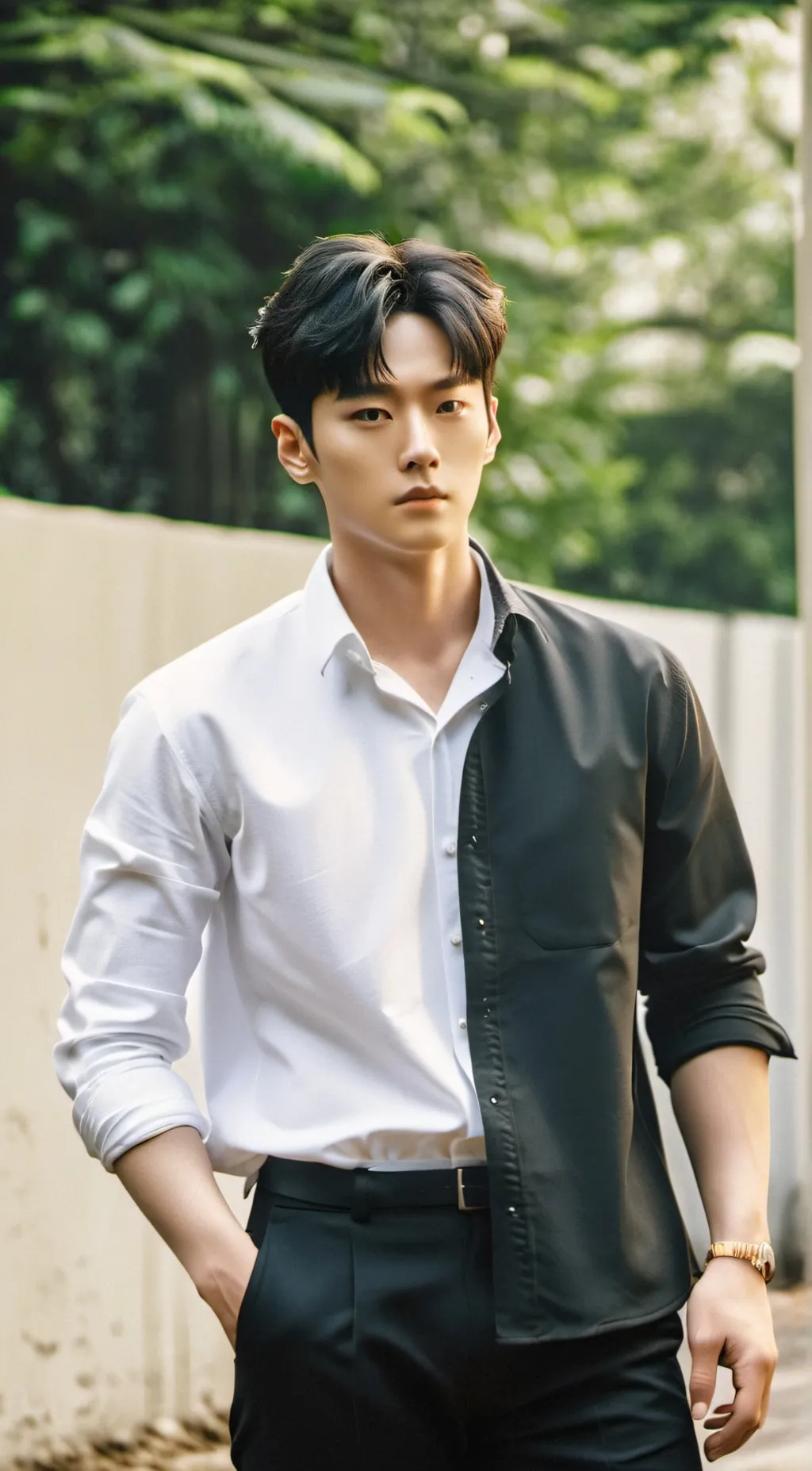 ai character: Minho Kim  background