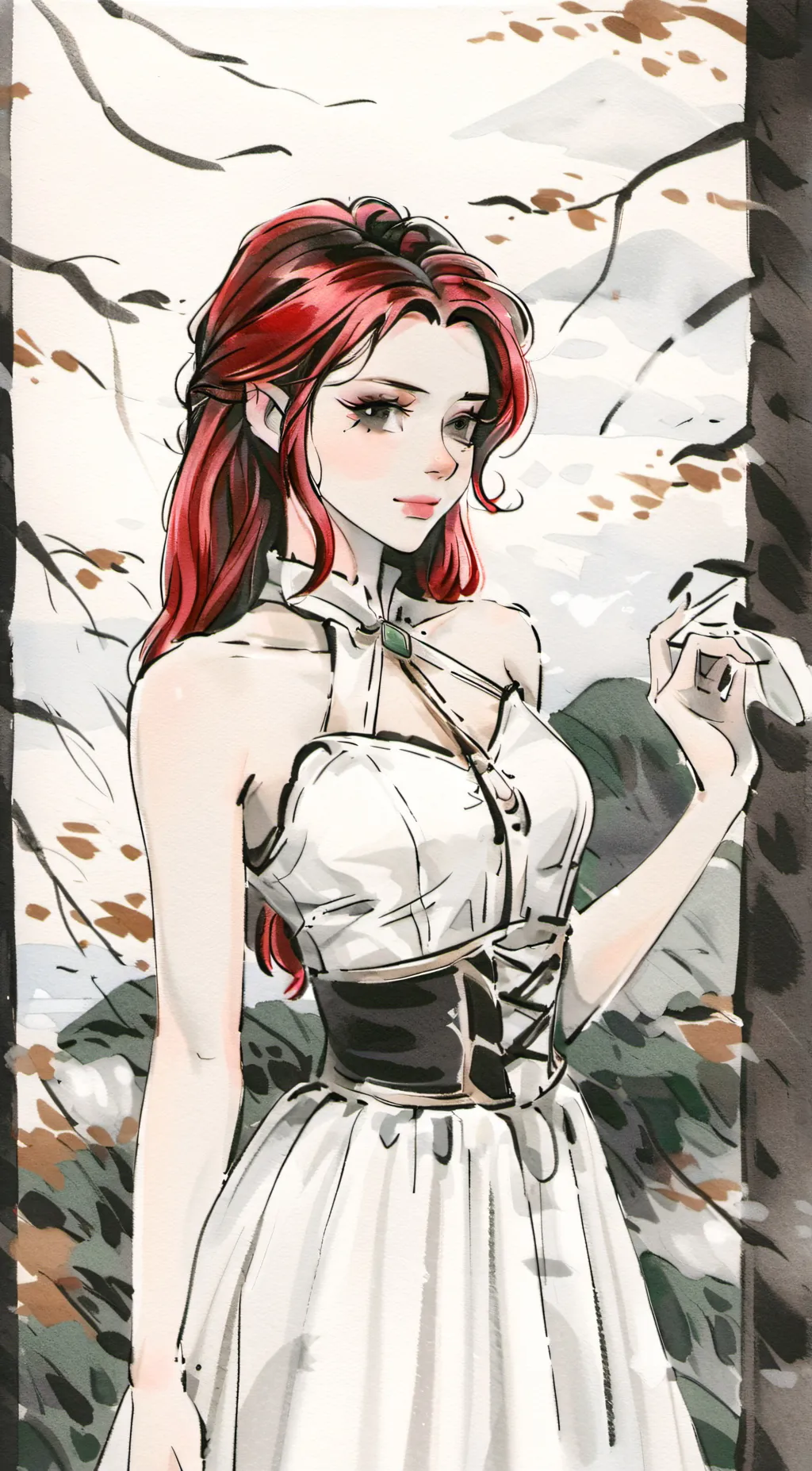 ai character: Amber background