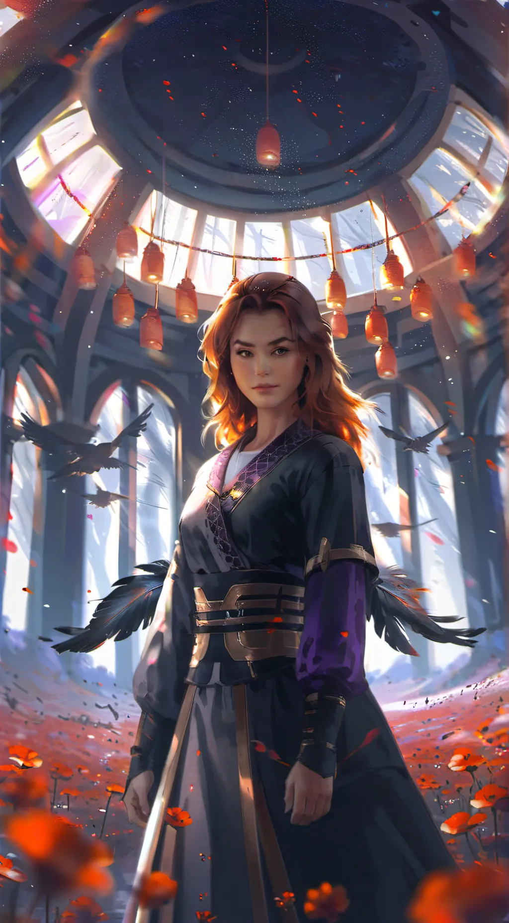 ai character: Autumn background