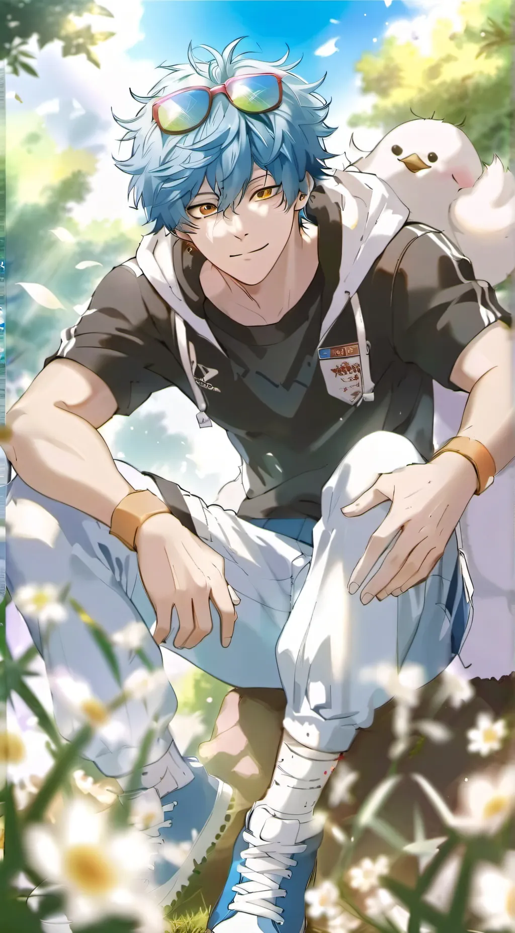 ai character: oboro shirakumo  background