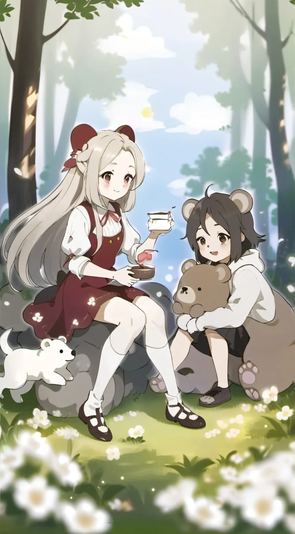 ai character: Milk and mocha background