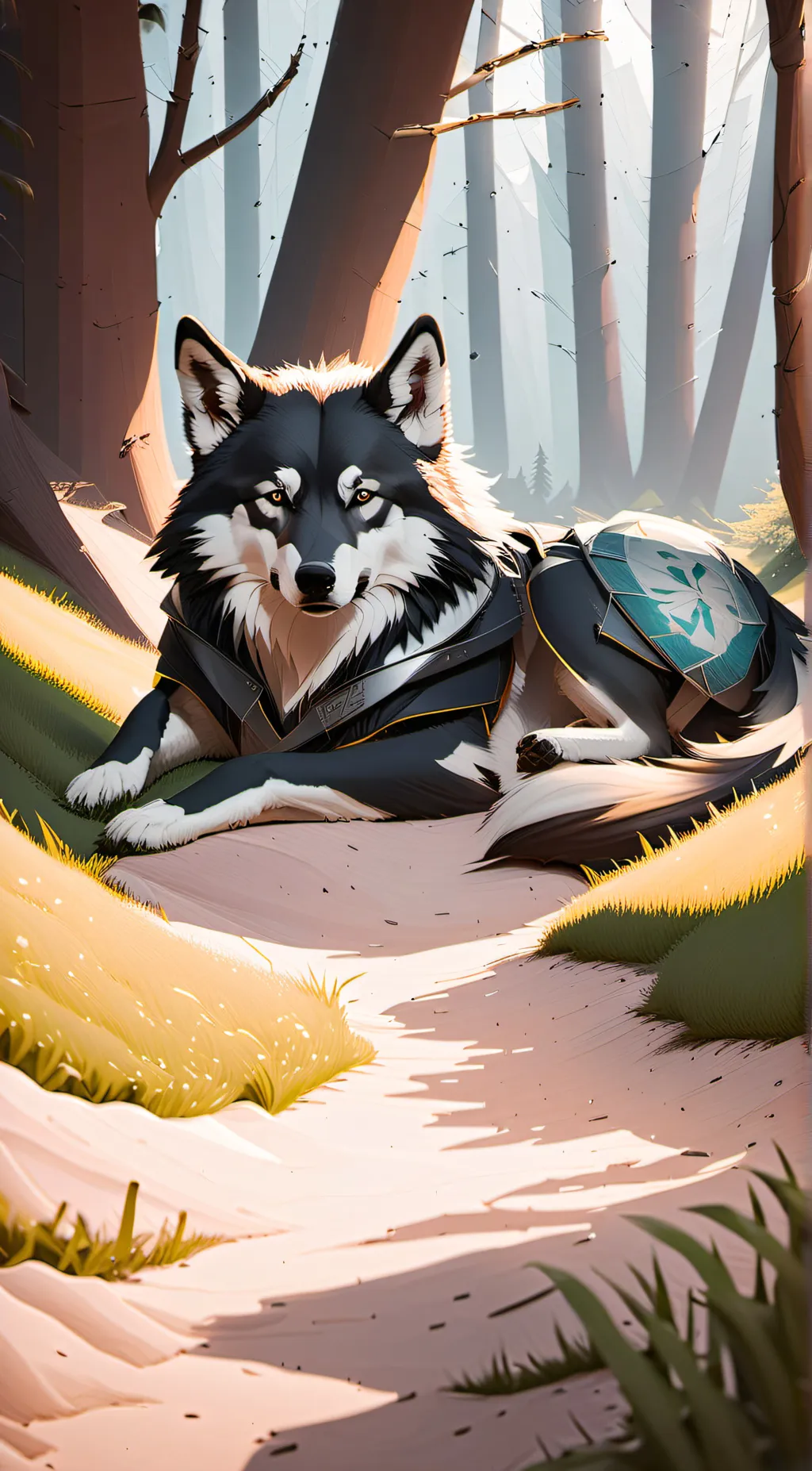ai character: Wolfy  background