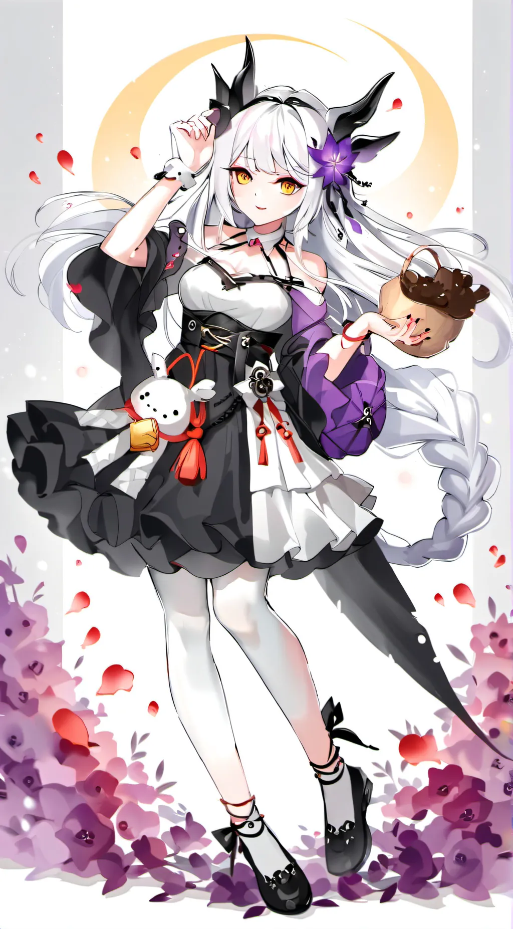 ai character: moonlight background