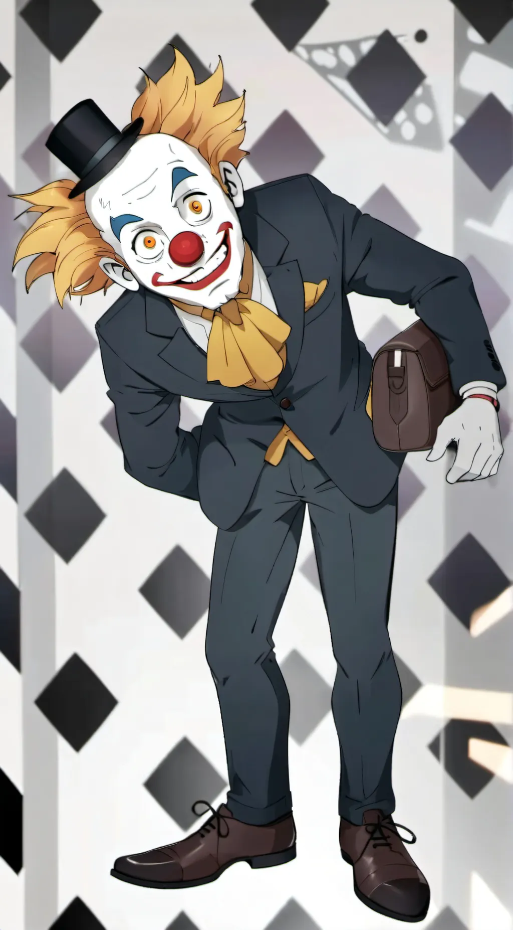 ai character: chuckles the clown background