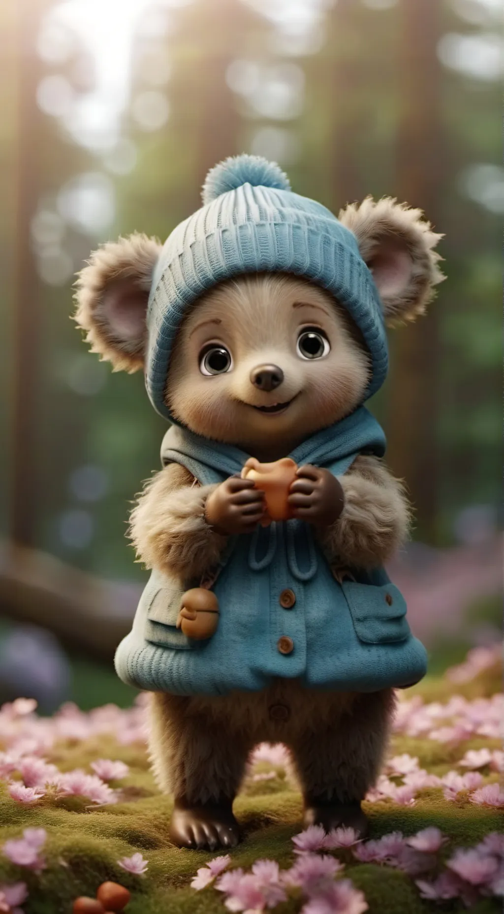 ai character: baby bear❤❤❤❤😍 background