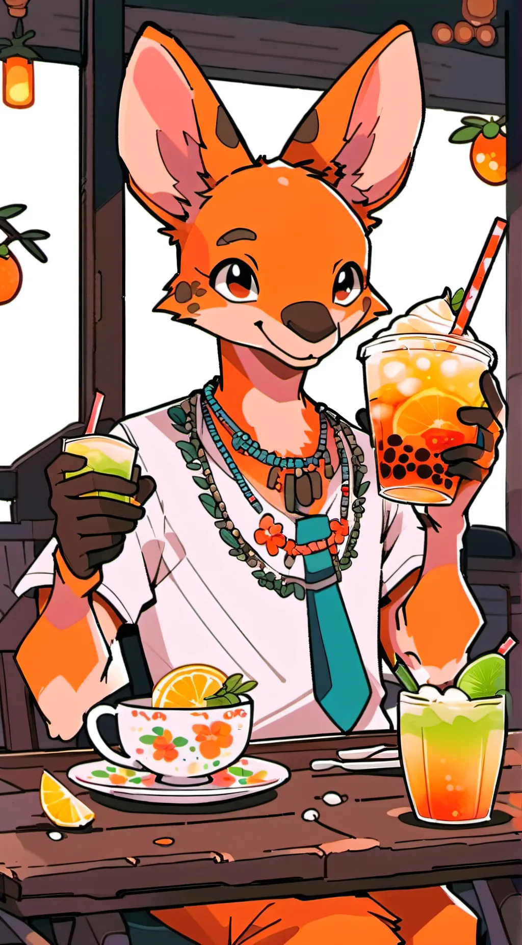 ai character: Happy Kanggi background