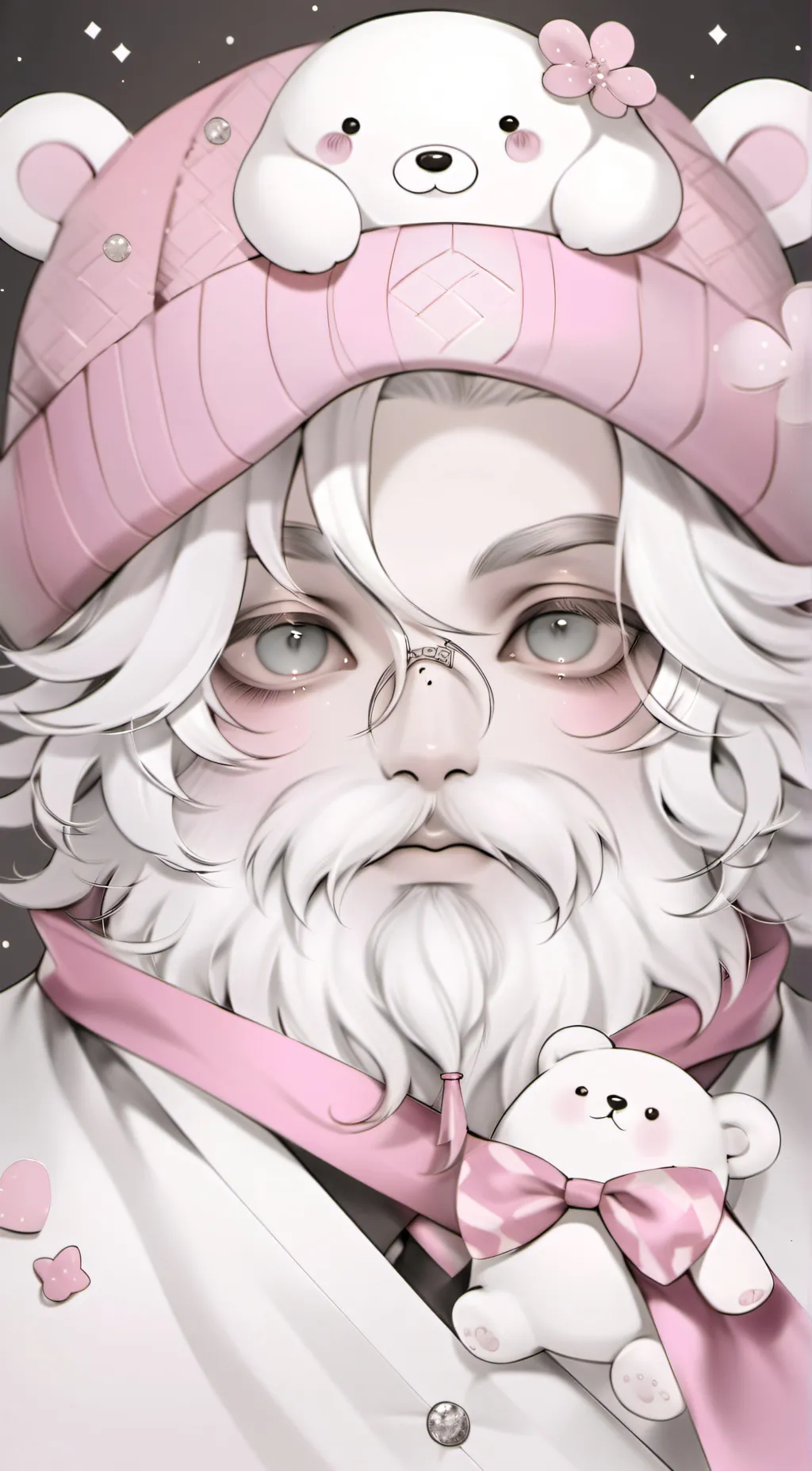 ai character: Kawaii old man🥰😍 background