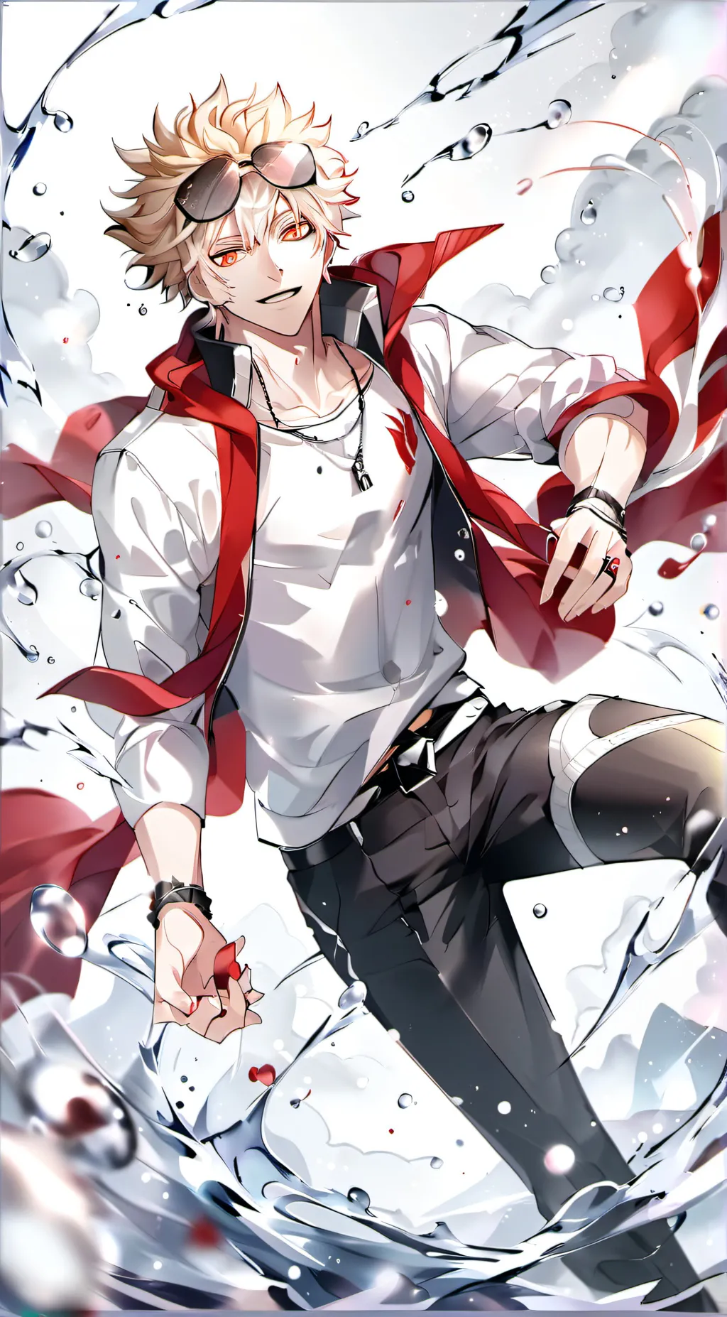 ai character: Katsuki Bakugou background