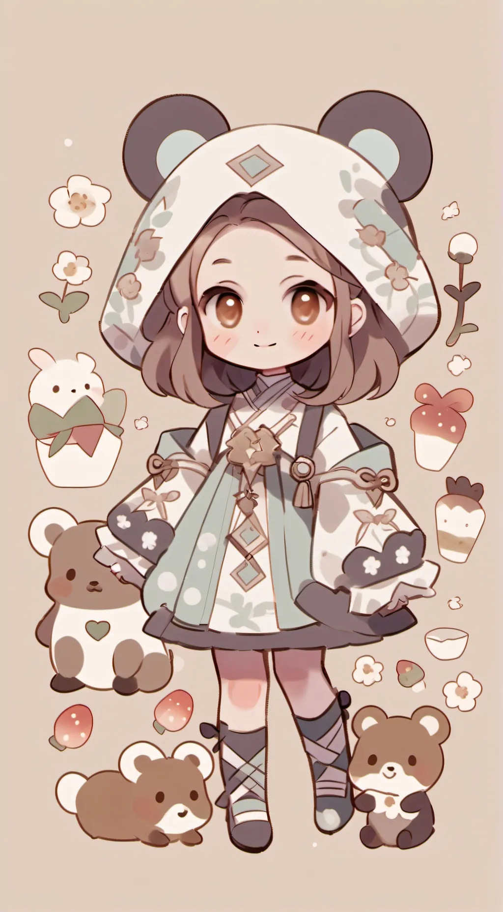 ai character: {Xo, Kitty} background