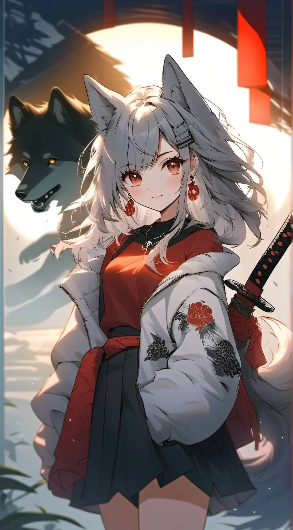 ai character: wolfa miphoia background