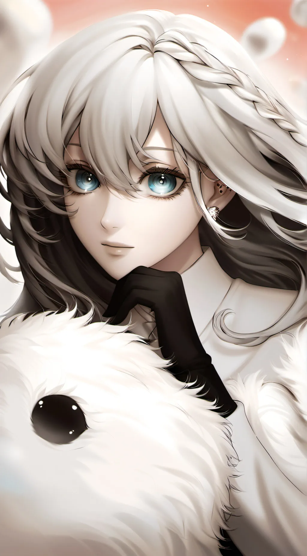 ai character: MHA cutting flower background