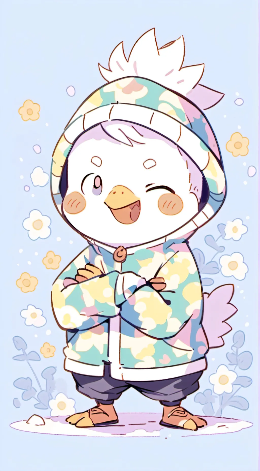 ai character: Kickinchicken  background